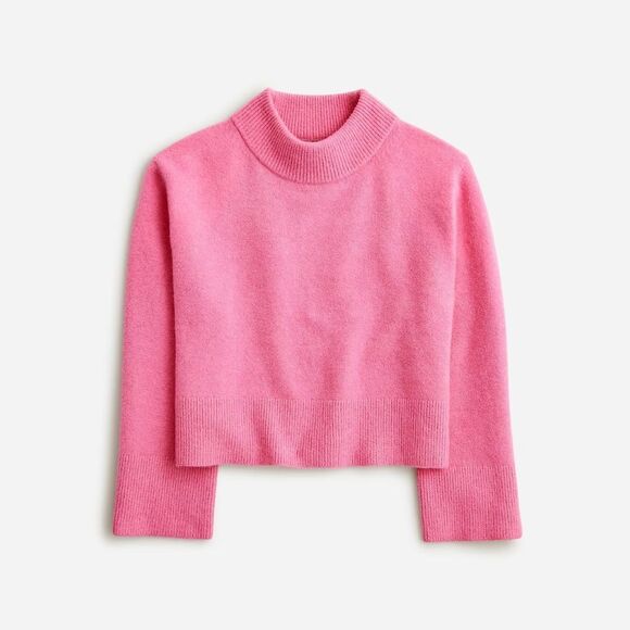 J Crew Pink Chunky Knit Crewneck Sweater Supersoft Yarn Wool Alpaca Size XL - Picture 3 of 11